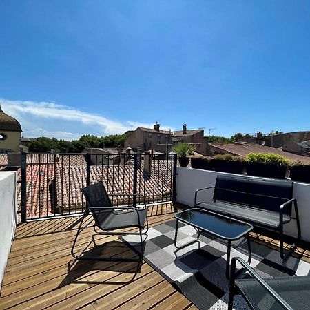 Rooftop N°38 - Rooms Et Studios - Vue Cite Medievale Carcassonne Exteriör bild